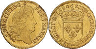Frankreich Louis d'or à l'écu Louis XIV, Rennes, Flan neuf, Gold, VZ -
