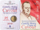 Italien 2 Euro Count of Cavour, Rome, Bi-Metallic, STGL, KM:328 -