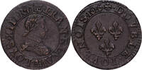 Frankreich Double Tournois, buste enfantin Louis XIII, Paris, Kupfer -
