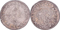 Frankreich 4 Sols aux 2 L Louis XIV, Reims, réformé, Silber, SGE+ -