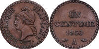 Frankreich 1 Centime Dupré, Paris, Bronze, SS+, Gadoury:84 -