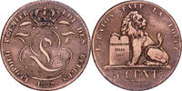 Belgien 5 Cents Leopold I, Royal Belgium Mint, Kupfer, S+, KM:5.1 -