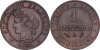Frankreich 1 Centime Cérès, Paris, Bronze, SS, Gadoury:88 -