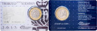 San Marino 1 Euro Rome, Bi-Metallic, STGL, KM:485 -
