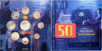 Belgien Set 1 ct. - 2 Euro + Token 50 Years of Television, Royal Belgium -