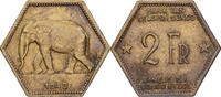 Belgisch-Kongo 2 Francs Philadelphia, Messing, SS, KM:25 -