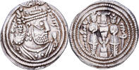 Drachm Sasanian Kings, Khusrau II, AHM (Hamadan), Silber, SS -