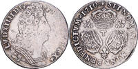 Frankreich 1/4 Ecu aux 3 couronnes Louis XIV, Nantes, Silber, S+ -