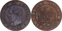 Frankreich 1 Centime Napoleon III, Bordeaux, Bronze, SS, Gadoury:86 -
