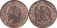 Frankreich 5 Centimes Napoleon III, Lille, Bronze, VZ+, Gadoury:152 -
