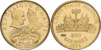Haiti 200 Gourdes 1974 PP, Gold, STGL, KM:115