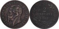 Italien 2 Centesimi Vittorio Emanuele II, Naples, Kupfer, S+, KM:2.2 -