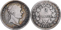Frankreich 2 Francs Napoleon I, Paris, Silber, S, Gadoury:501, KM:693.1 -