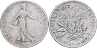 Frankreich 50 Centimes Semeuse, Paris, Silber, SS, Gadoury:420, KM:854 -