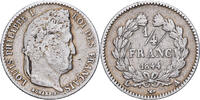 Frankreich 1/4 Franc Louis Philippe I, Paris, Silber, S+, Gadoury:355 -