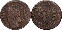 Frankreich Double Tournois Louis XIII, Double tournois de Warin, tête à -