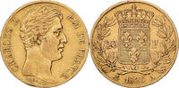 Frankreich 20 Francs Charles X, Paris, Gold, SS, Gadoury:1029, KM:726.1 -