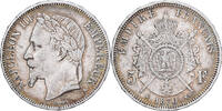 Frankreich 5 Francs 1870 A Napoleon III, Paris, Silber, SS, Gadoury:739