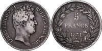 Frankreich 5 Francs Louis Philippe I, Rouen, Silber, S+, Gadoury:676 -