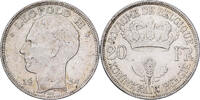 Belgien 20 Francs, 20 Frank 1934 Brussels Leopold III, Brussels, Silber, VZ, KM:105