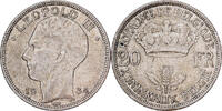 Belgien 20 Francs, 20 Frank 1934 Brussels Leopold III, Brussels, Silber, SS, KM:105