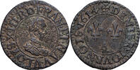 Frankreich Denier Tournois Louis XIII, Denier tournois, buste enfantin -