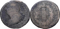Frankreich 2 Sols Louis XVI, 2 sols françois, Orléans, Bronze, SGE -