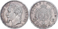 Frankreich 5 Francs 1870 A Napoleon III, Paris, Silber, SS, Gadoury:739