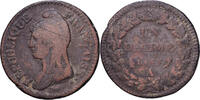 Frankreich Decime Dupré, Paris, Bronze, S, Gadoury:187, KM:645.1 -