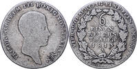 Deutsch Staaten 1/6 Thaler PRUSSIA, Friedrich Wilhelm III, Berlin -