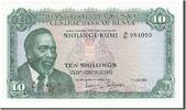 Kenya 10 Shillings Geldschein, 1974-07-01, KM:7e, UNZ -
