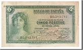 Spanien 5 Pesetas Geldschein, SS+ -