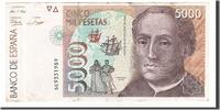 Spanien 5000 Pesetas Geldschein, 1992-10-12, VZ -