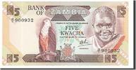 Sambia 5 Kwacha Geldschein, UNZ -