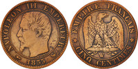 Frankreich 5 Centimes Münze, Napoleon III, Napoléon III, Lille, S+ -