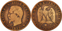 Frankreich 5 Centimes Münze, Napoleon III, Napoléon III, Marseille -