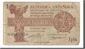 Spanien 1 Peseta Geldschein, S -