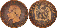 Frankreich 5 Centimes Münze, Napoleon III, Napoléon III, Bordeaux -