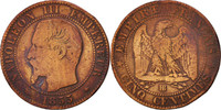 Frankreich 5 Centimes Münze, Napoleon III, Napoléon III, Strasbourg -