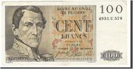 Belgien 100 Francs Geldschein, 1954-02-25, SS -
