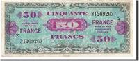 Frankreich 50 Francs Geldschein, 1945 Verso France, 1945-06-04, SS -