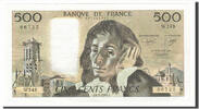 Frankreich 500 Francs Geldschein, 500 F 1968-1993 ''Pascal'' -