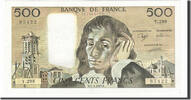 Frankreich 500 Francs Geldschein, 500 F 1968-1993 ''Pascal'' -