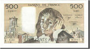 Frankreich 500 Francs Geldschein, 500 F 1968-1993 ''Pascal'' -