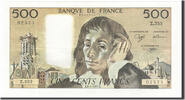 Frankreich 500 Francs Geldschein, 500 F 1968-1993 ''Pascal'' -