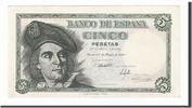 Spanien 5 Pesetas Geldschein, 1948-03-05, UNZ -
