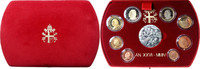Vatikan Set 1 ct. - 2 Euro John Paul II, PP, Rome, STGL -