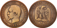 Frankreich 10 Centimes Münze, Napoleon III, Napoléon III, Marseille -