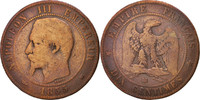 Frankreich 10 Centimes Münze, Napoleon III, Napoléon III, Strasbourg -