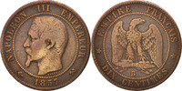 Frankreich 10 Centimes Münze, Napoleon III, Napoléon III, Rouen, S -